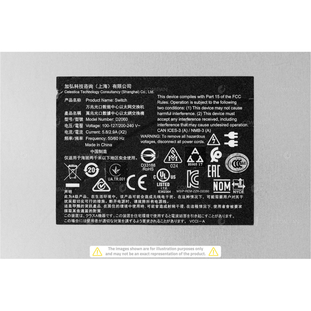 100-572-074-01 EMC CELESTICA D2060  48 PORT 10GM SFP+ 6 PORT 40GB QSFP SWITCH -