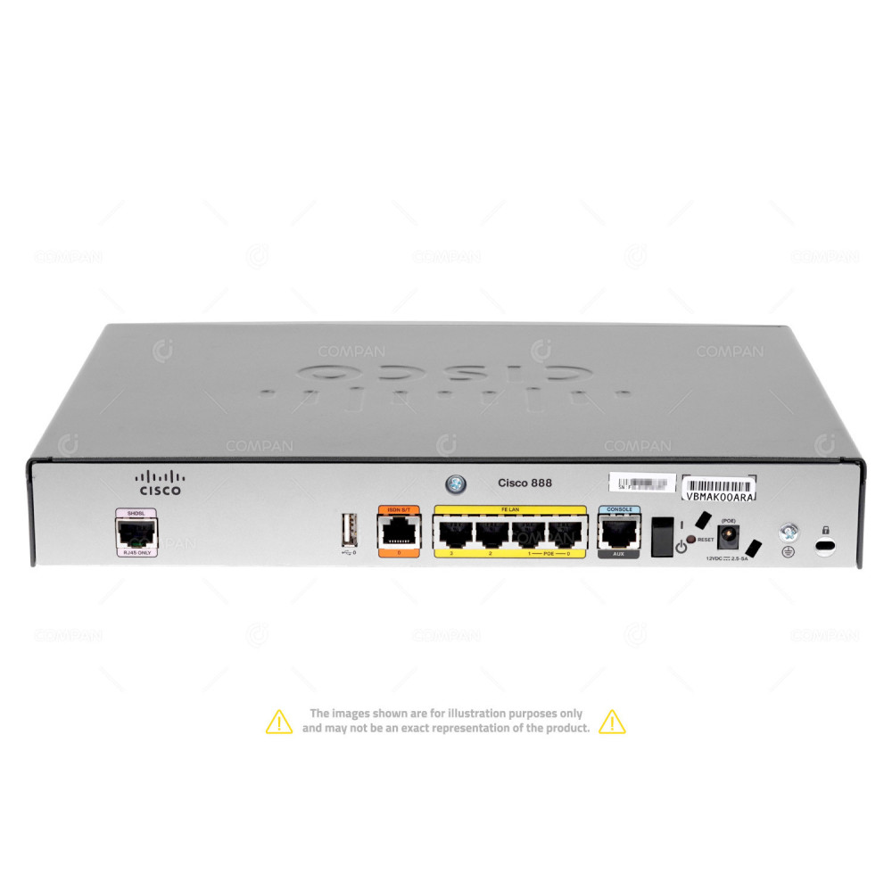C888-K9 CISCO C888-K9 ROUTER 4X 1GB ETHERNET C888, 800-40131-01, 47-26715-01