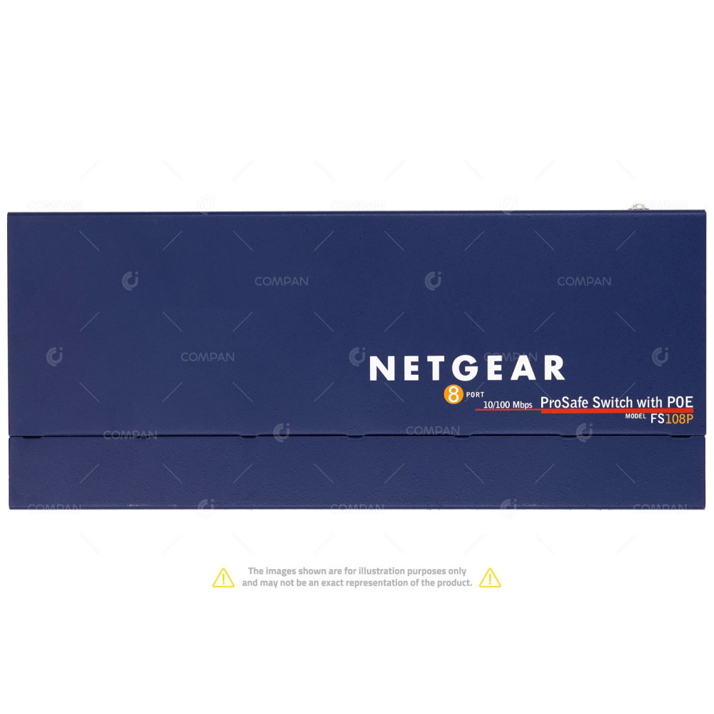 FS108P NETGEAR 8 PORT 100MB BASE-T  4 PORT POE SWITCH WITHOUT AC ADAPTER 272-10168-04