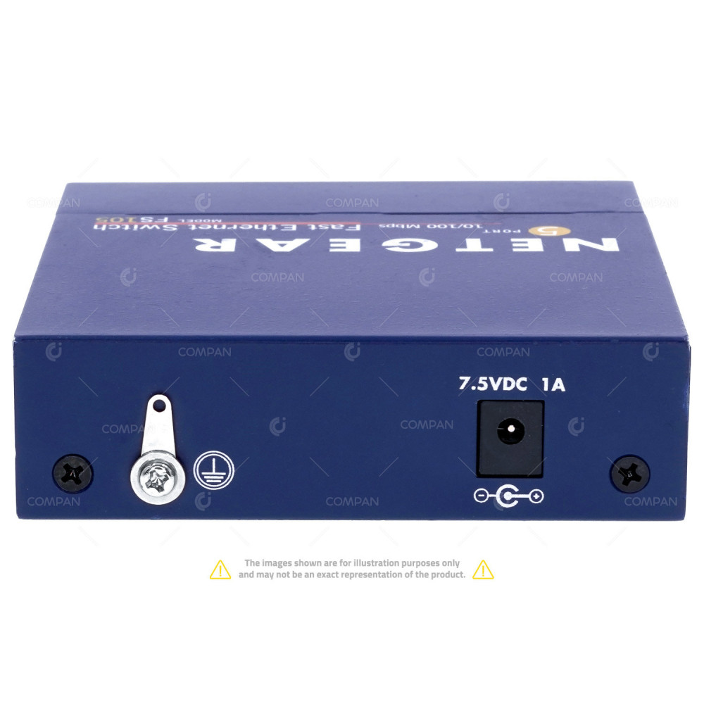 FS105 NETGEAR 5 PORT 100MB BASE-T UNMANAGED SWITCH WITHOUT AC ADAPTER 272-10133-03