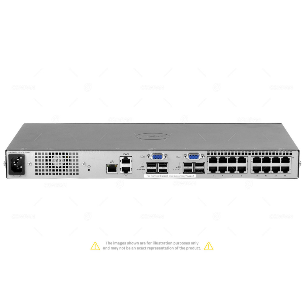 520-666-501 DELL AVOCENT AV2216 CAT5 USB ANALOG KVM SWITCH AV2216, 620-933-502