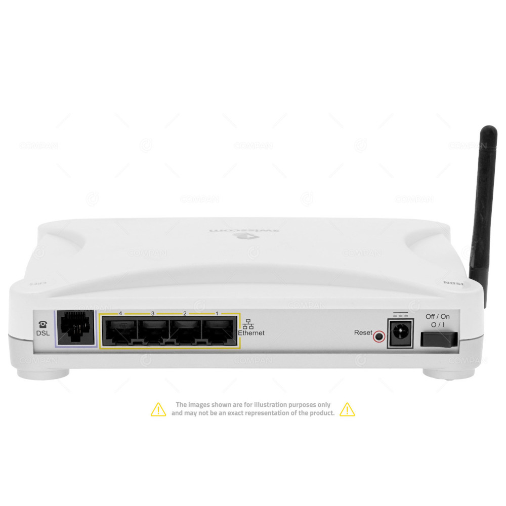 9F MOTOROLA SWISSCOM 0X9F 4 PORT ETHERNET ROUTER 7357-84-20SC, SAP-125533