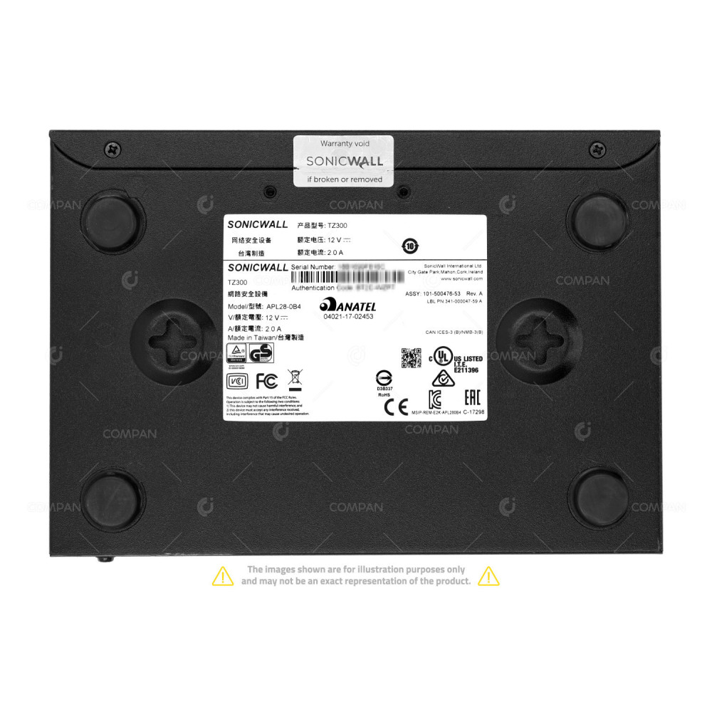 TZ300 SONICWALL TZ300 FIREWALL 5 PORT 1GB ETHERNET APL28-0B4