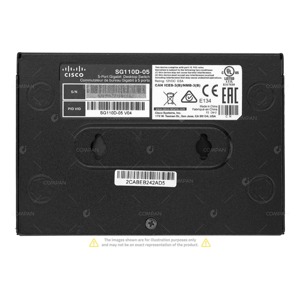 SG110D-05 CISCO SG110D 5-PORT GIGABIT ETHERNET UNMANAGED SWITCH WITHOUT AC ADAPTER -