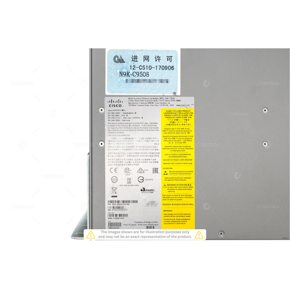 N9K-C9508 CISCO NEXU 9508 13U SWITCH -