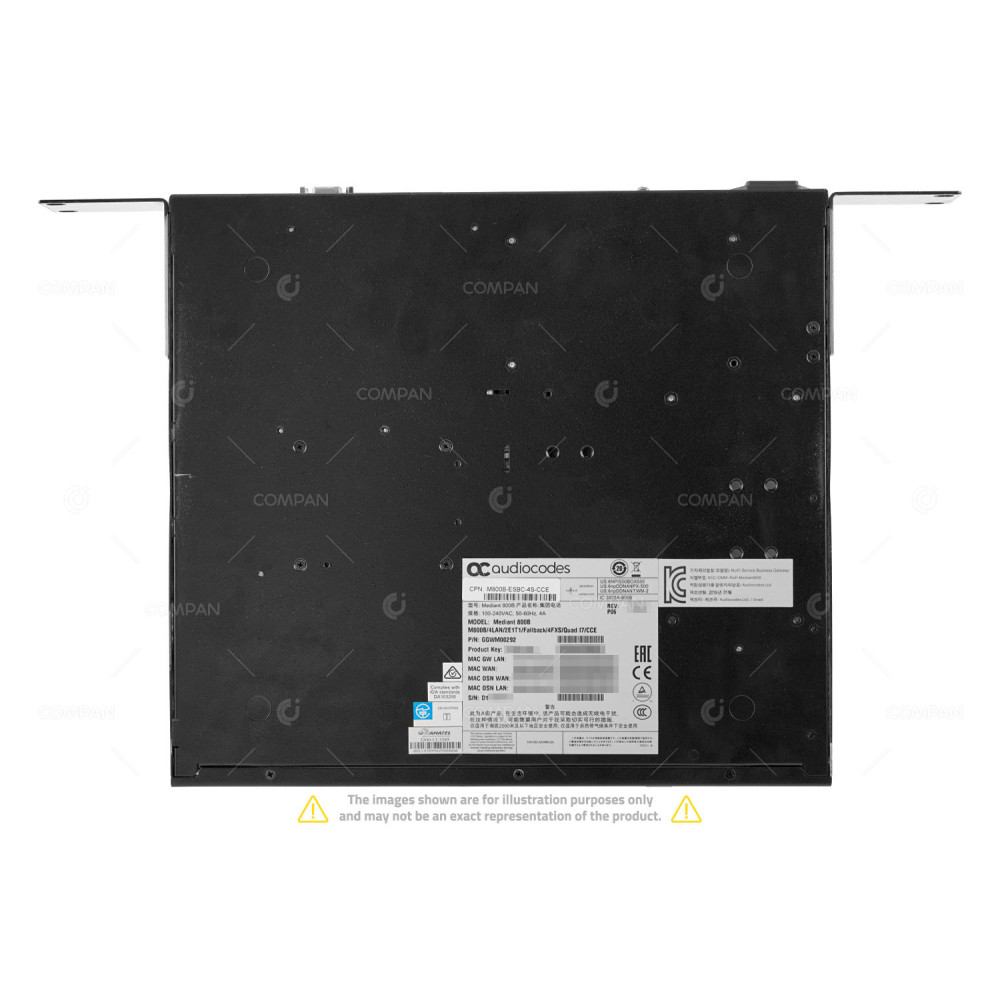 M800B-ESBC-4S-CCE AUDIOCODES MEDIANT 800B APPLIANCE FOR MICROSOFT CLOUD CONNECTOR EDITION 1X I7-5850EQ RAM 32GB(2X 16GB 2X DDR3 2X 1333 MHZ) GGWM00292