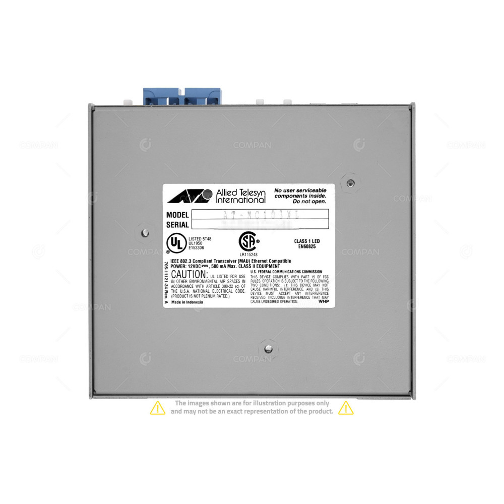 AT-MC103XL ALLIED TELESYN 100MB BASETX TO 100MB BASEFX MEDIA CONVERTER WITH POWER SUPPLY 705-11121-34