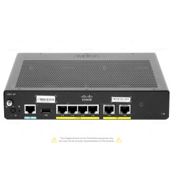 C921-4P CISCO 4 PORT 1GB BASET 2 PORT 1GB BASET WAN ROUTER WITH RACK EARS 74-120634-01
