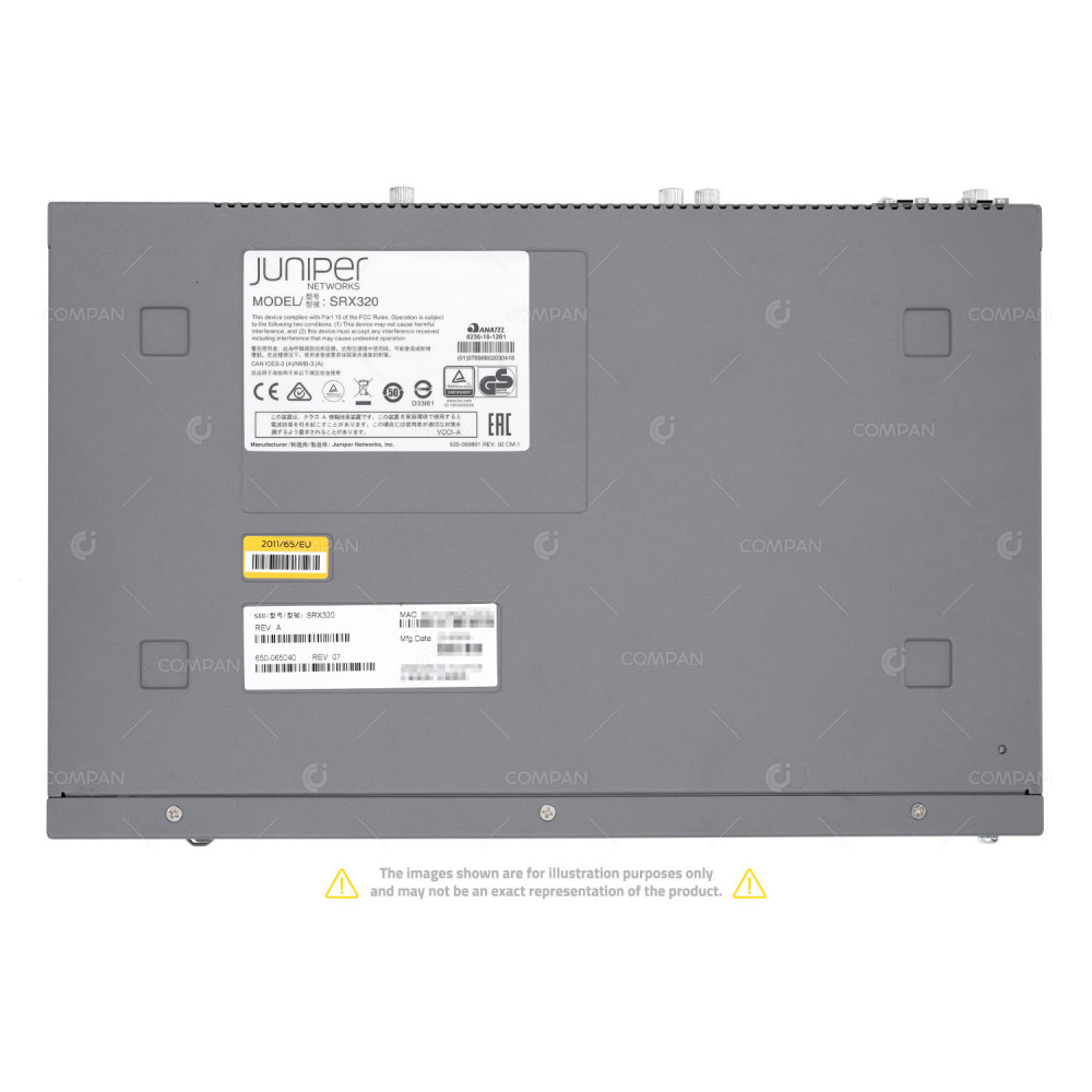 SRX320 JUNIPER SRX320 6 PORT 1GB BASE-T 2 PORT 1GB SFP ROUTER 650-065040