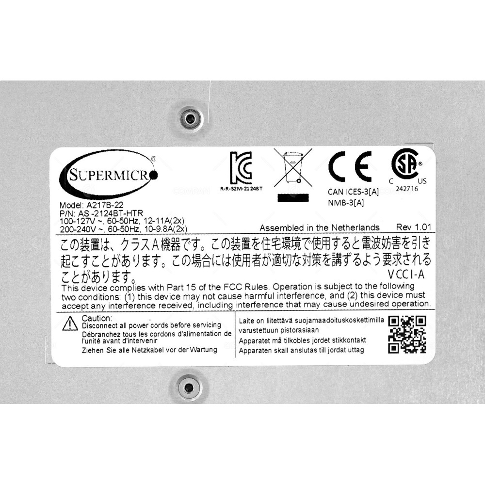 AS-2124BT-HTR SUPERMICRO AS -2124BT-HTR 2X AMD EPYC 7402 24-CORE PROCESSOR RAM 256GB(16X 16GB  DDR4  16X 3200MHZ ) ()