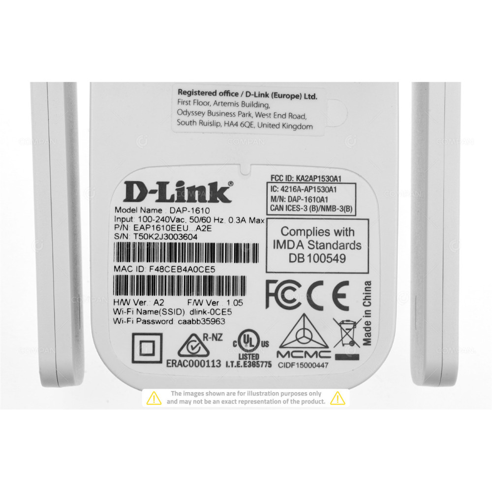 DAP-1610 D-LINK DAP-1610/E WIFI SIGNAL AMPLIFIER EAP1610EEU