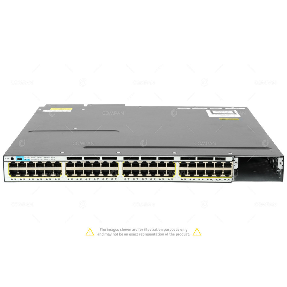 WS-C3750X-48P-S CISCO CATALYST 3750X 48 PORT 1GB ETHERNET POE SWITCH WITH RACK EARS C3750X, 3750X