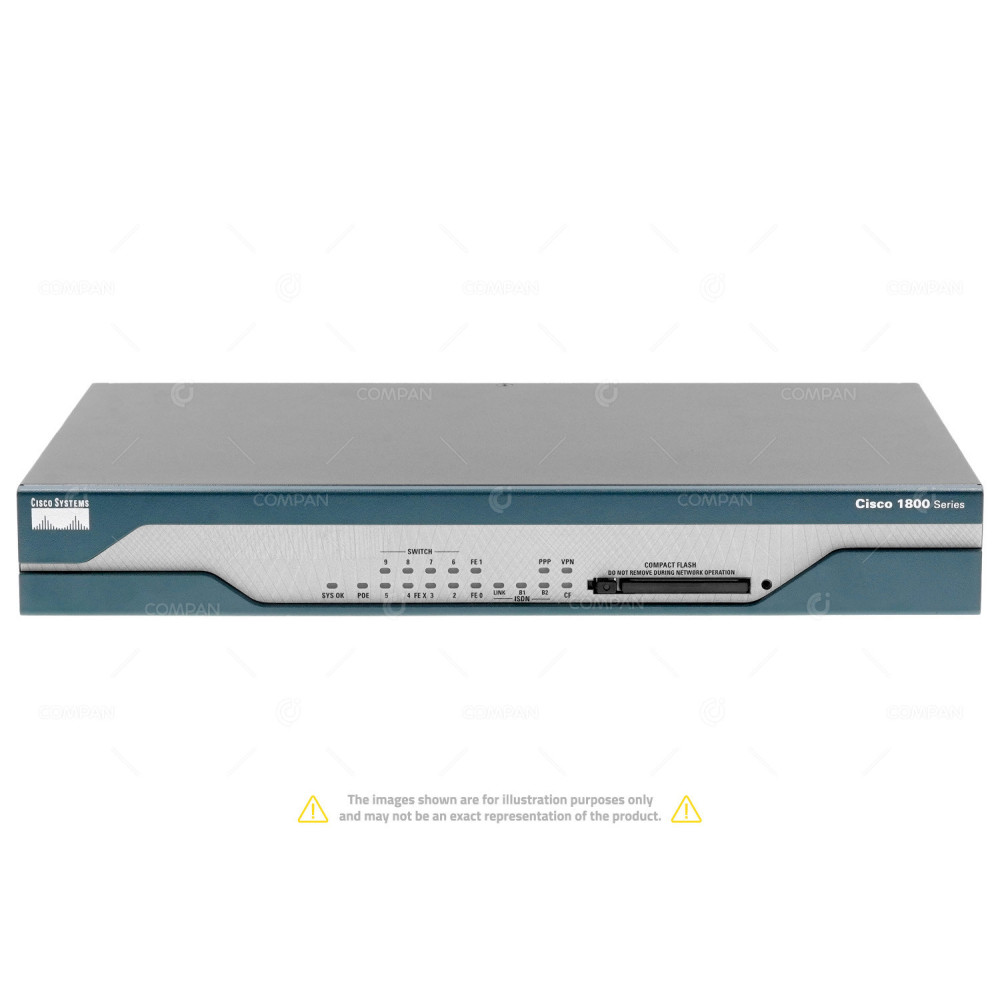 CISCO1812 K9 CISCO 1812 2  PORT 100MB ETHERNET WAN  8 PORT 100MB ETHERNET LAN INTEGRATED SERVICES ROUTER 341-0135-03, 460276