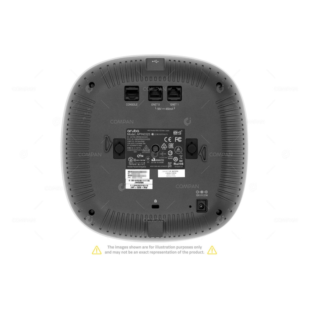IAP-325-RW ARUBA DUAL RADIO 4X4 802.11AC MULTI-USER MIMO ACCESS POINT WITH WALL MOUNT JW325A, APIN0325,