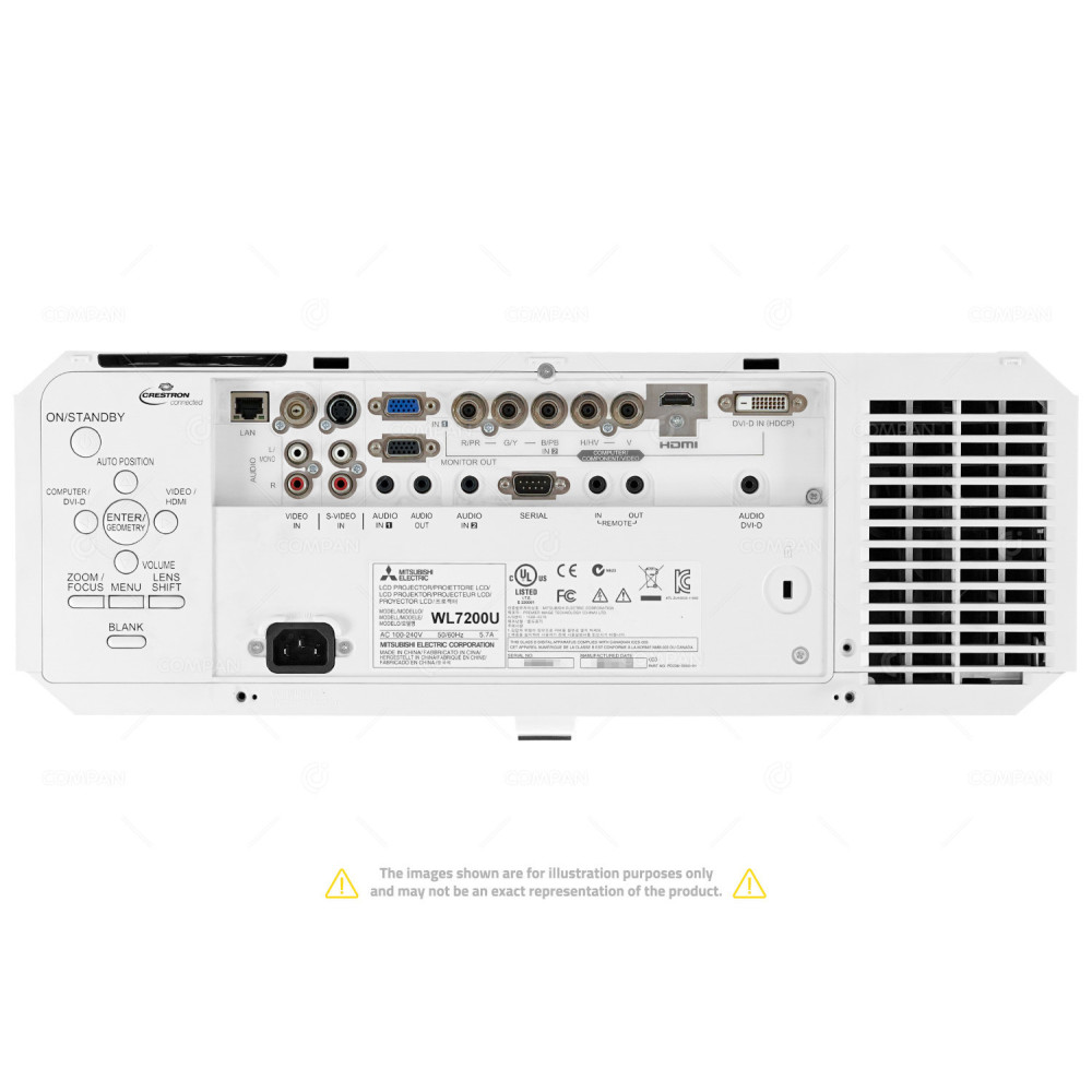 WL7200U MITSUBISHI 1280X800 WXGA 2000:1 5500 LUMENS LCD PROJECTOR -