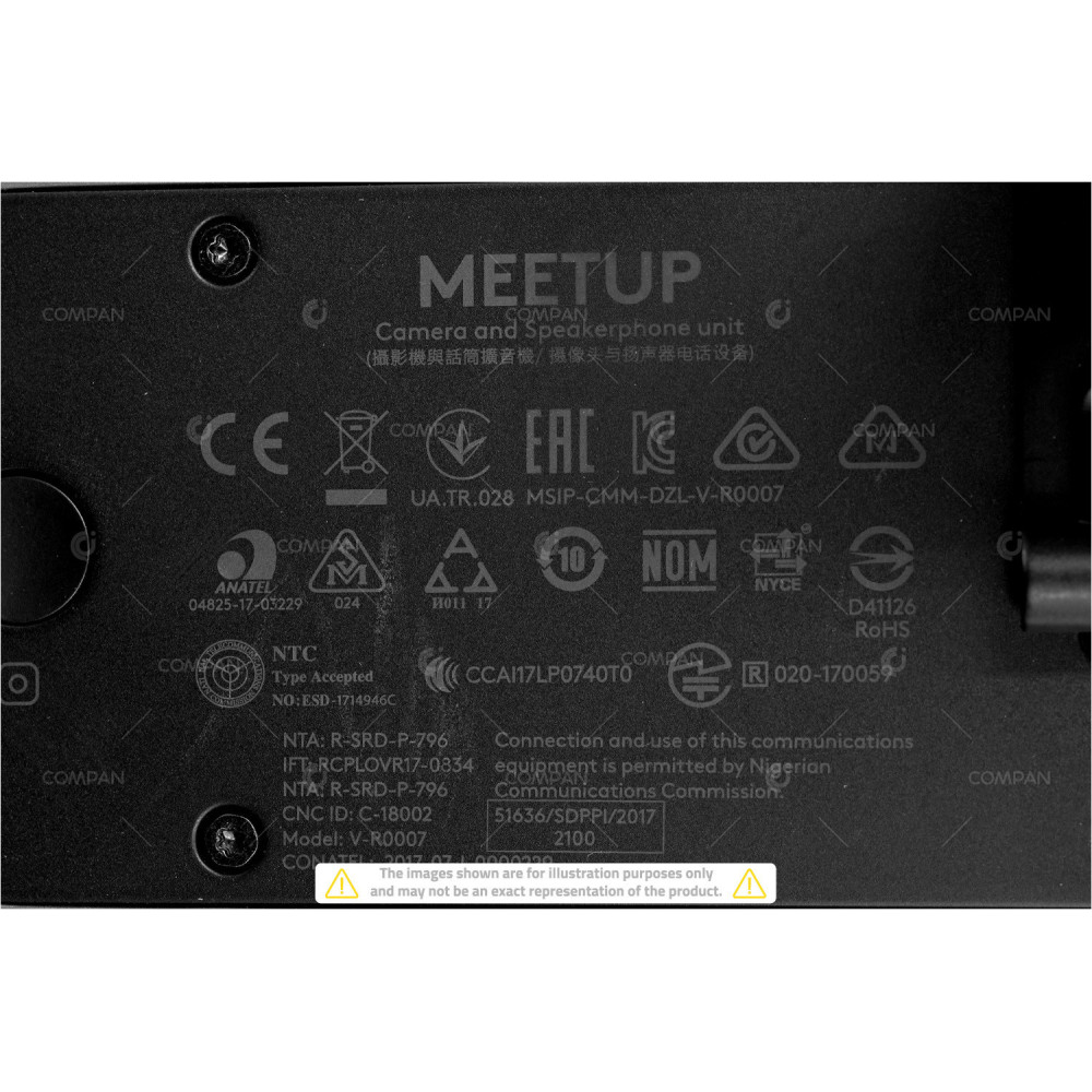 860-000525 LOGITECH MEETUP CAMERA AND SPEAKERPHONE UNIT NOT TESTED WITHOUT AC ADAPTER MEETUP, V-R0007