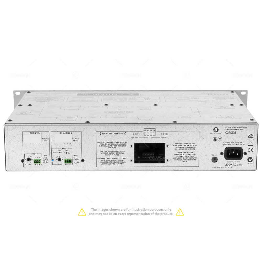CXV225 CLOUD CXV225 2X 250W 100V LINE AMPLIFIER -