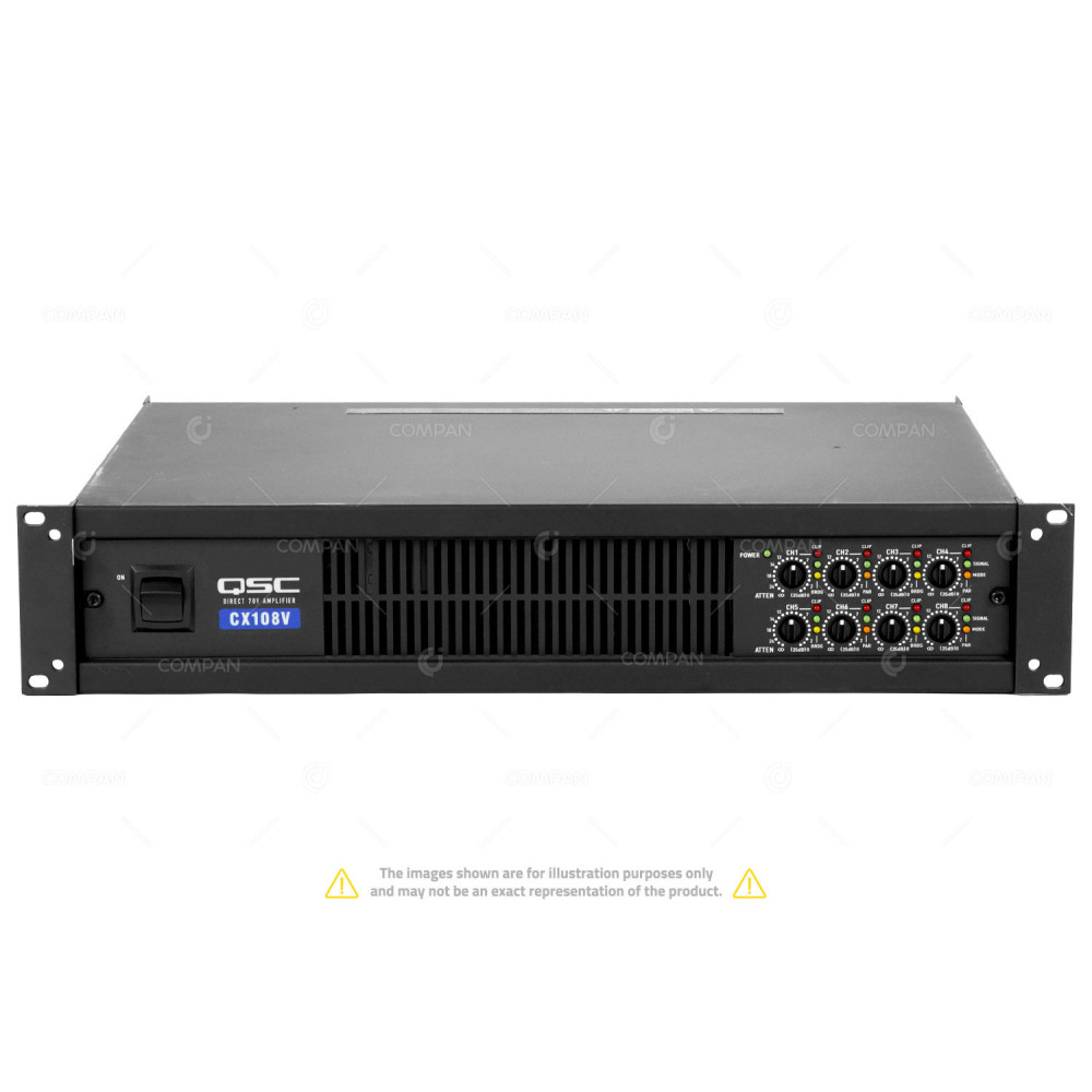 CX108V QSC CX108V 8-CHANNEL 100W 70V POWER AMPLIFIER -