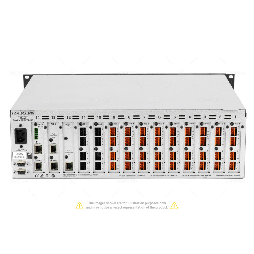 TESIRA SERVER-IO BIAMP TESIRA SERVER-IO AVB CONFIGURABLE I/O DIGITAL NETWORKING PLATFORM -