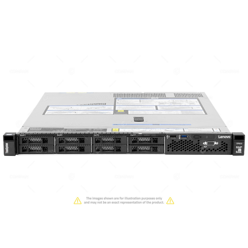 SR630-8SFF LENOVO THINKSYSTEM SR630 -[7X02CTO1WW]- 2X INTEL XEON SILVER 4208 @ 2.10GHZ RAM 96GB(6X 16GB  DDR4  6X 2666MHZ ) 2X 240 GB (2X SATA 2X SSD ) 7X02CTO1WW