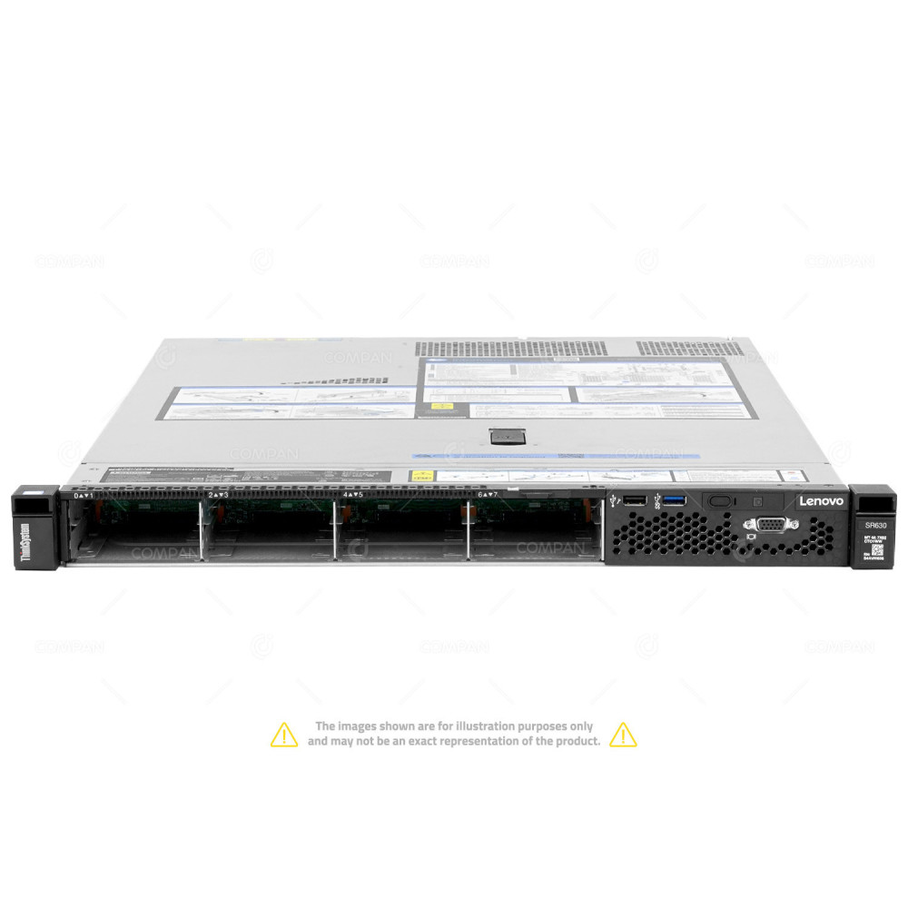 SR630-8SFF LENOVO THINKSYSTEM SR630 -[7X02CTO1WW]- 2X INTEL XEON SILVER 4208 @ 2.10GHZ RAM 96GB(6X 16GB  DDR4  6X 2666MHZ ) 2X 240 GB (2X SATA 2X SSD ) 7X02CTO1WW