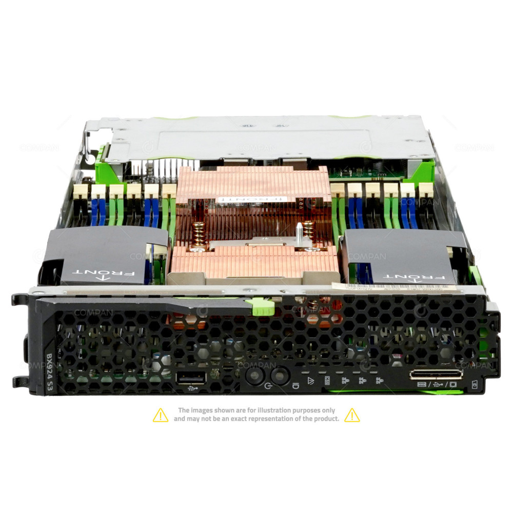 BX924 S3 FUJITSU PRIMERGY BX924 S3 2X INTEL XEON E5-2670 @ 2.60GHZ RAM 384GB (24X 16GB DDR3 24X 1600MHZ) 1X 200GB (1X SSD) K1407-V200