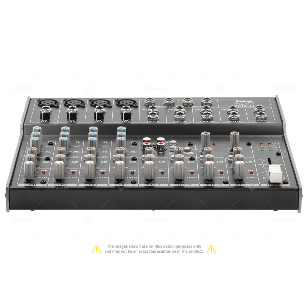 MMX-44 MONACOR MMX 44 8-CHANNEL AUDIO MIXER WITH 12 INPUTS