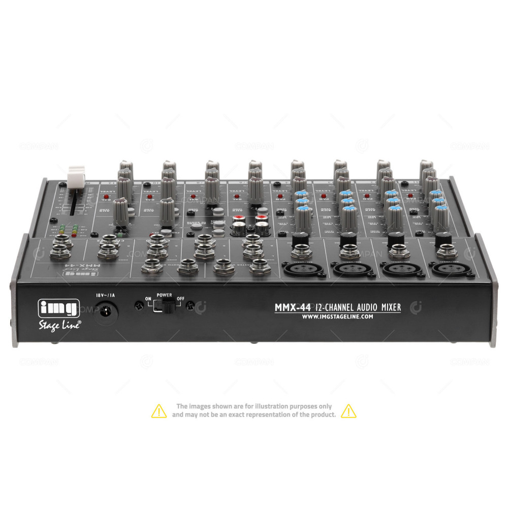 MMX-44 MONACOR MMX 44 8-CHANNEL AUDIO MIXER WITH 12 INPUTS