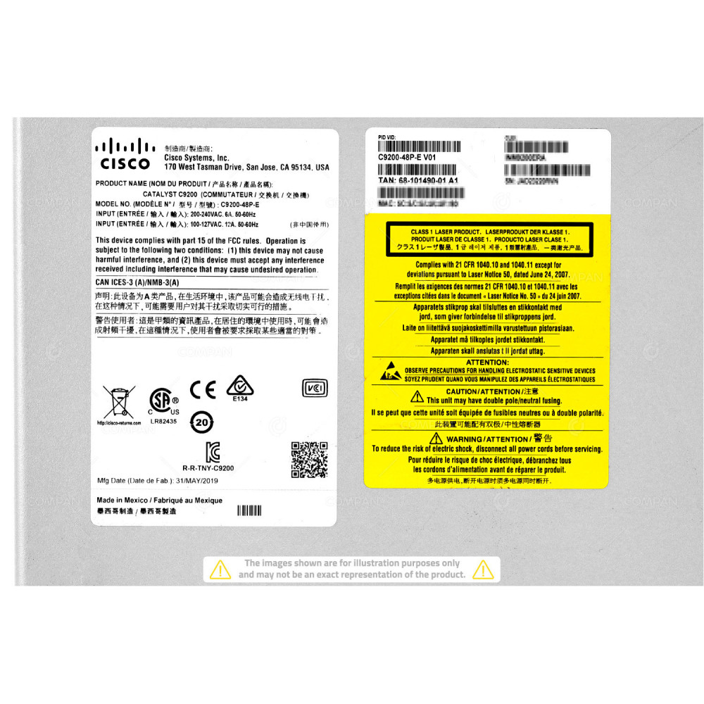 C9200-48P-E CISCO CATALYST 9200 48 PORT POE+ NETWORK ESSENTIALS SWITCH WITH C9200-NM-4G C9200-48P-E
