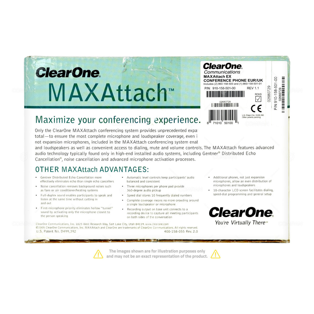 A91015850100A CLEARONE MAXATTACH EX CONFERENCE PHONE EUR/UK -
