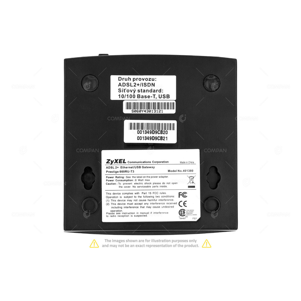 660RU-T3 ZYXEL ADSL 2+ ETHERNET/USB ROUTER 001349D9CB20