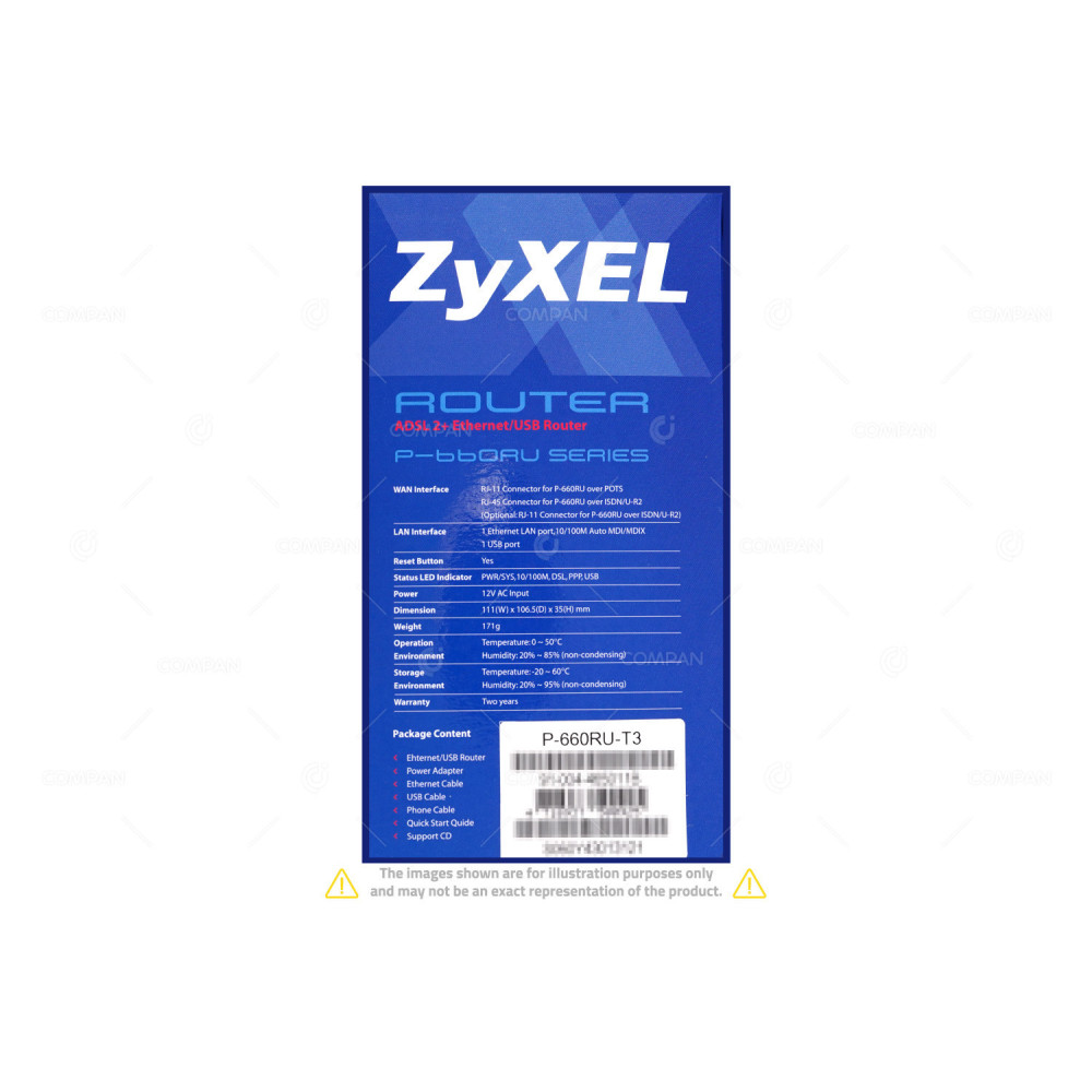 660RU-T3 ZYXEL ADSL 2+ ETHERNET/USB ROUTER 001349D9CB20