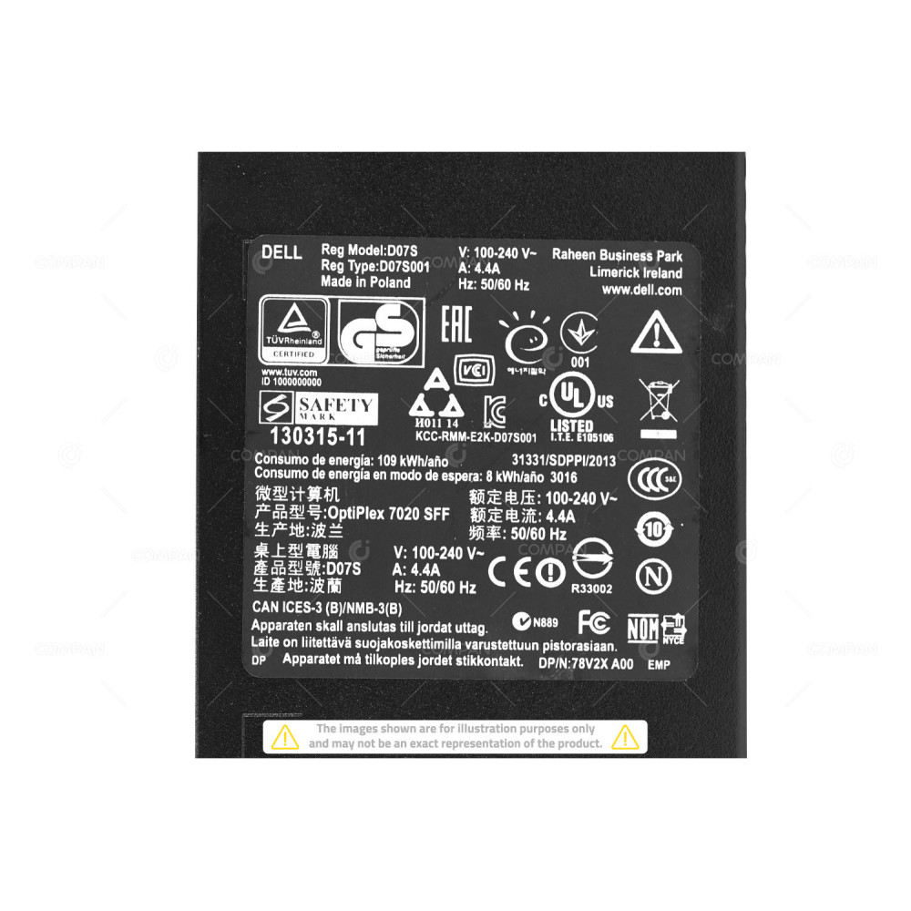 OPTIPLEX 7020-1SFF DELL OPTIPLEX 7020 1X INTEL CORE I5-4590 @ 3.30GHZ RAM 8GB (2X 4GB DDR3  2X 1.6GHZ ) 1X 512 GB (1X SATA/SSD ) 05A5