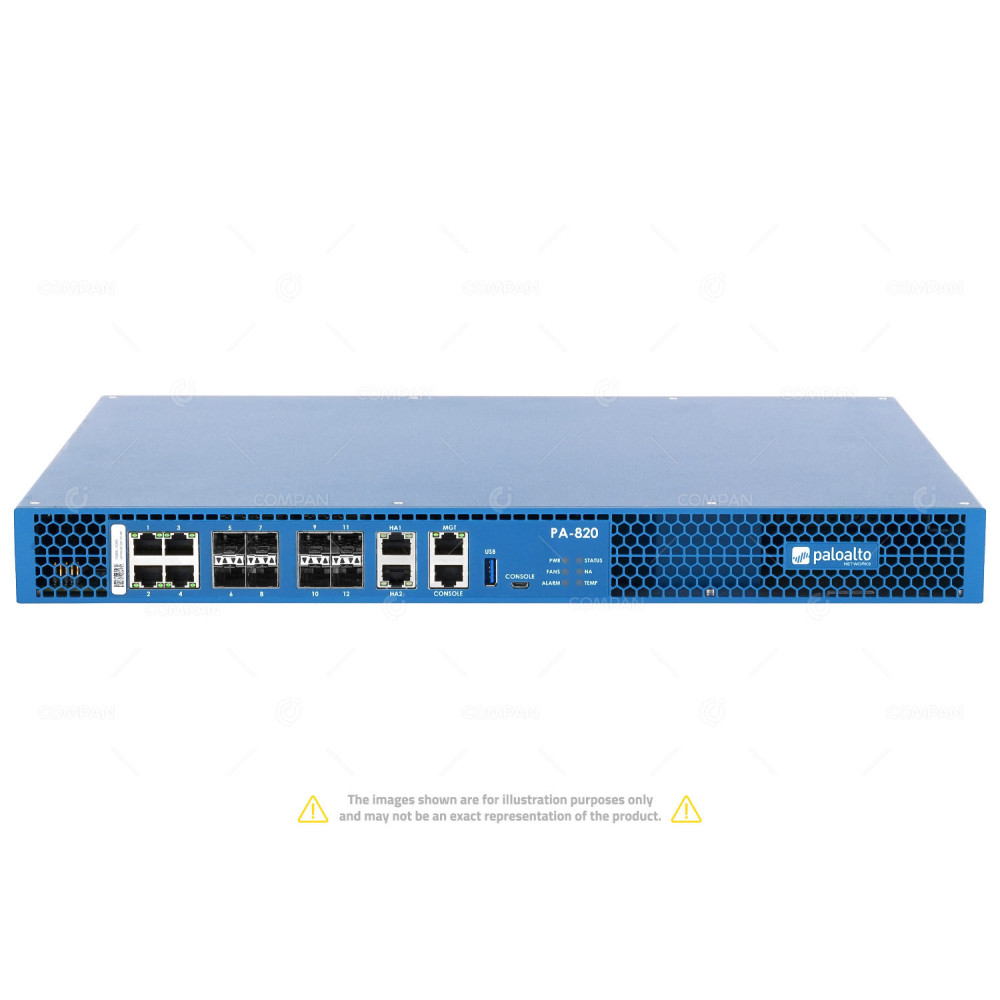 PA-820 PALO ALTO 4 PORT 1GB ETHETNET 8 PORT 1GB SFP NETWORKS ENTERPRISE FIREWALL 750-000120-00A