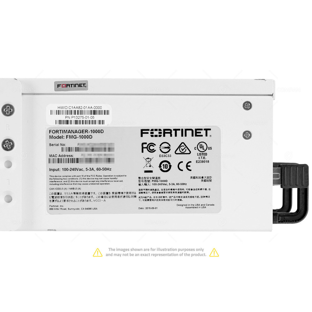 P13275-01-05 FORTINET FORTIMANAGER-1000D MANAGEMENT APPLIANCE 6 PORT ETHERNET 2 PORT SFP FORTIMANAGER-1000D