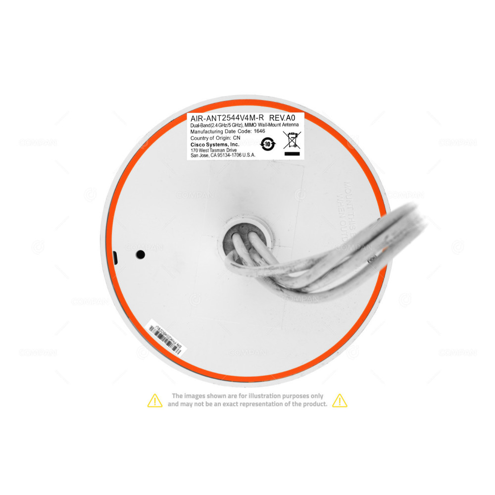 AIR-ANT2544V4M-R CISCO AIRONET 2.4/5GHZ DUAL-BAND MIMO WALL-MOUNTED OMNIDIRECTIONAL ANTENNA YELLOWED -