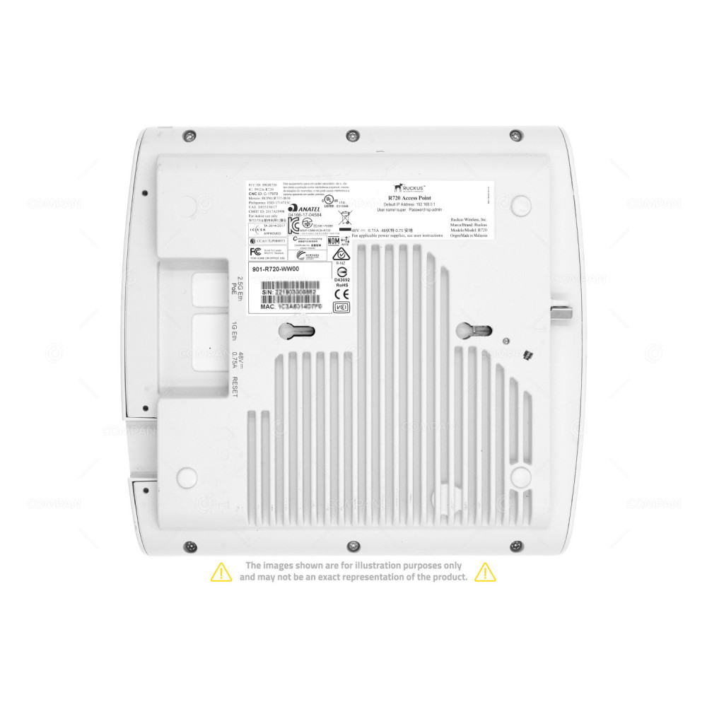 901-R720-WW00 RUCKUS R720 4X4 INDOOR POE WIFI  WAVE 802.3AF/AT ACCESS POINT R720