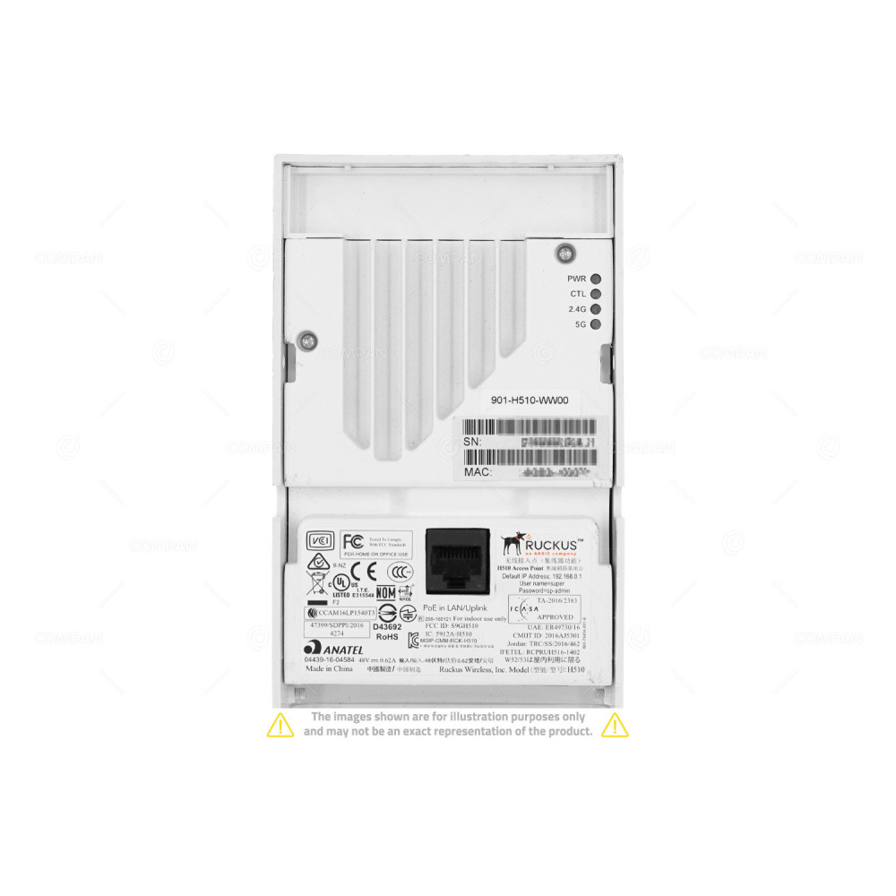 901-H510-WW00 RUCKUS H510 WAVE 2 802.11AC WI-FI 4-PORT ETHERNET ACCESS POINT H510