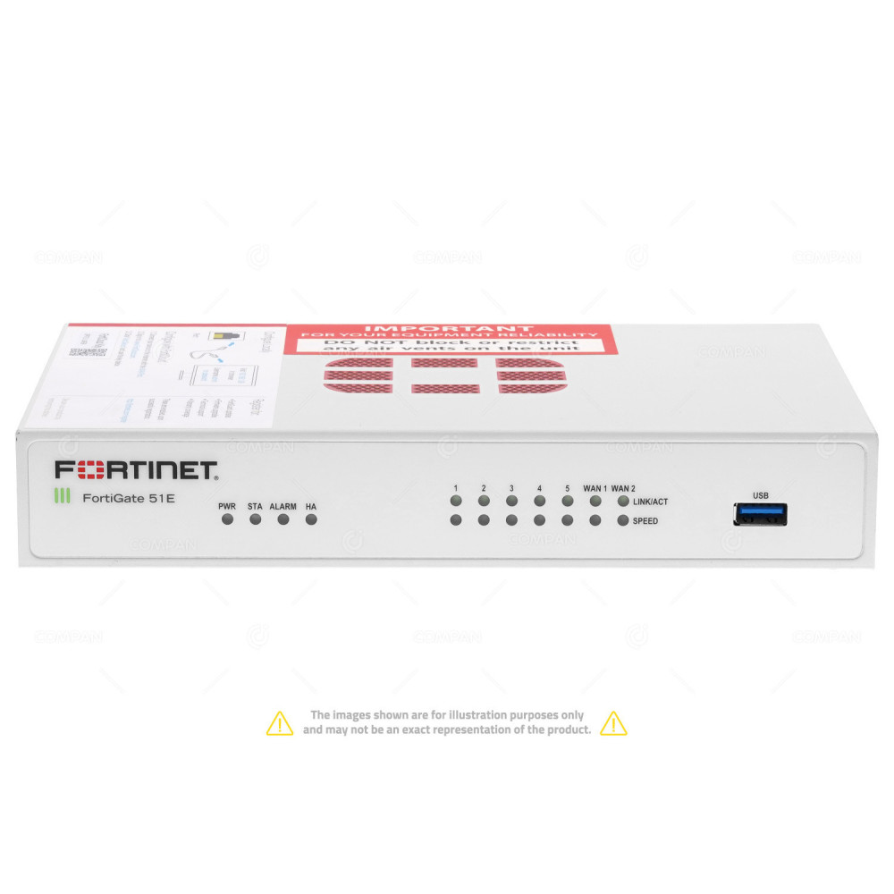 FORTIGATE-51E FORTINET FORTIGATE 51-E 7-PORT 1GB ETHERNET SECURITY APPLIANCE CLOUD LOCKED FG-51E