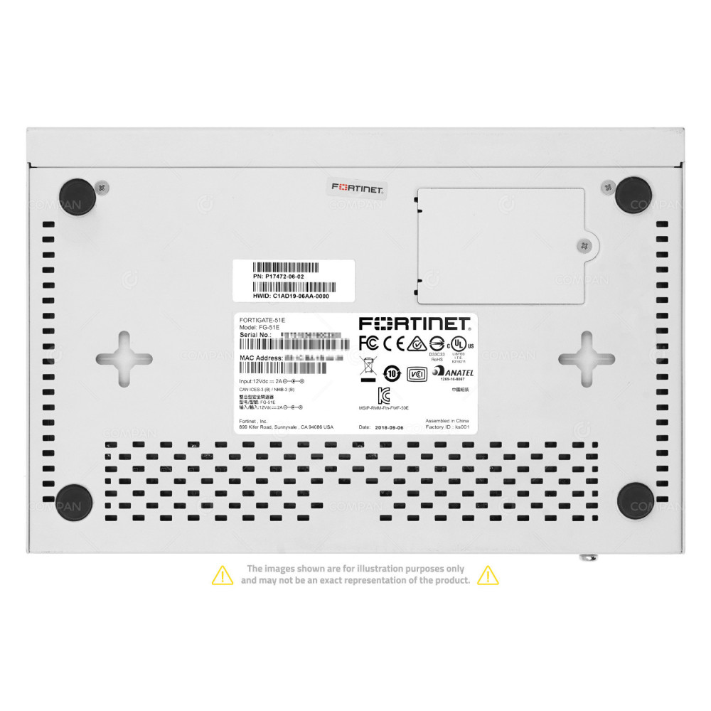 FORTIGATE-51E FORTINET FORTIGATE 51-E 7-PORT 1GB ETHERNET SECURITY APPLIANCE CLOUD LOCKED FG-51E