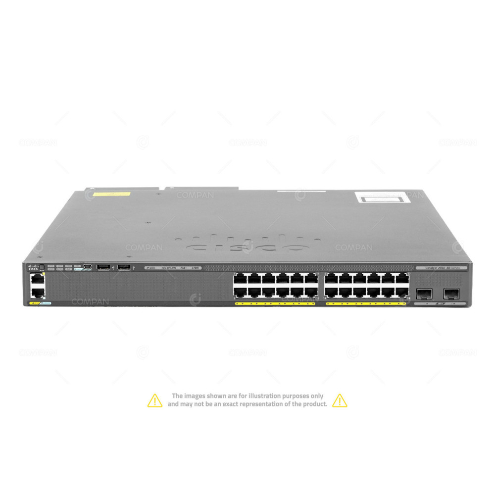 WS-C2960XR-24PD-I CISCO CATALYST 2960XR 24 PORT 1GB ETHERNET 2 PORT 10GB SFP+ IPLITE SWITCH -