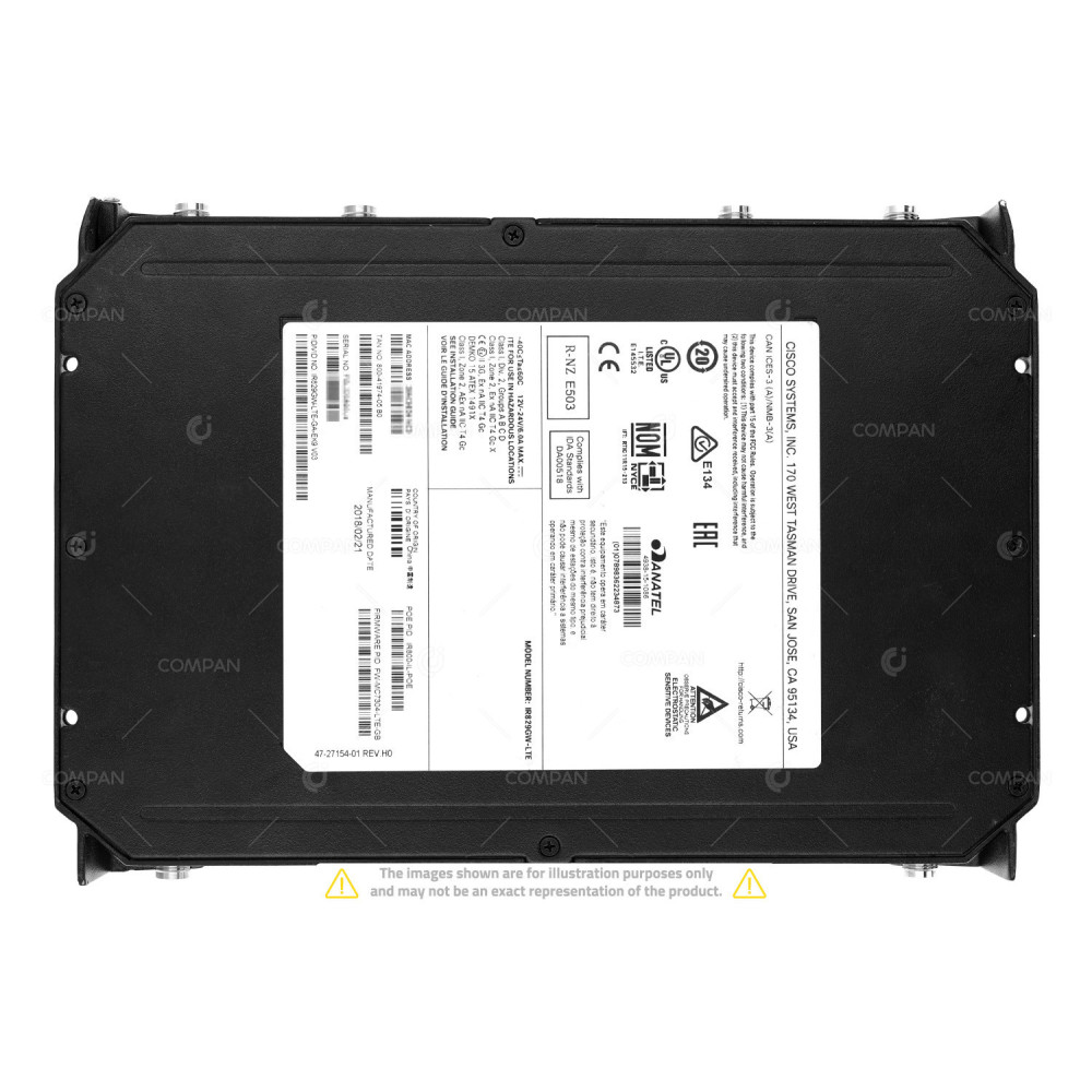 IR829GW-LTE-GA-EK9 CISCO  IR829GW 4 PORT 1GB ETHERNET 1 PORT 1GB SFP  DUAL WIFI 2.4GHZ OR 5GHZ DUAL SIM 4G LTE  2 SERIAL PORTS 800-41974-05 B0,