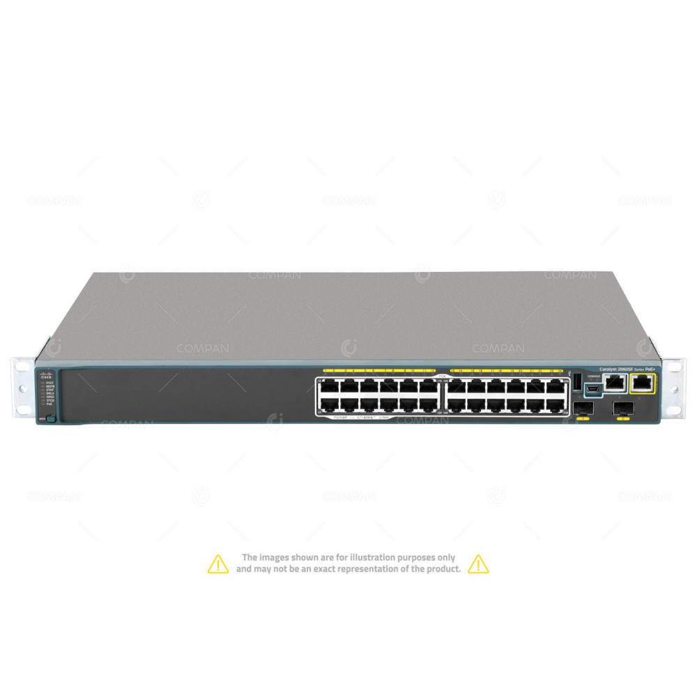 CISCO CATALYST 2960SF 24  PORT 100MB ETHERNET POE+ 2 PORT SFP 1GB SWITCH