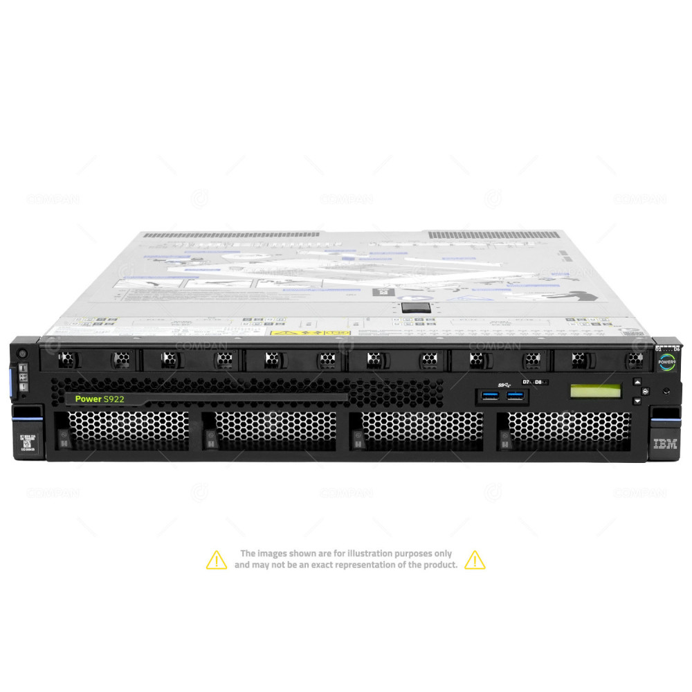 IBM POWER S922 1X POWER9 10CORE @ 2.9 TO 3.8 GHZ RAM 320GB PSERIES POWER9