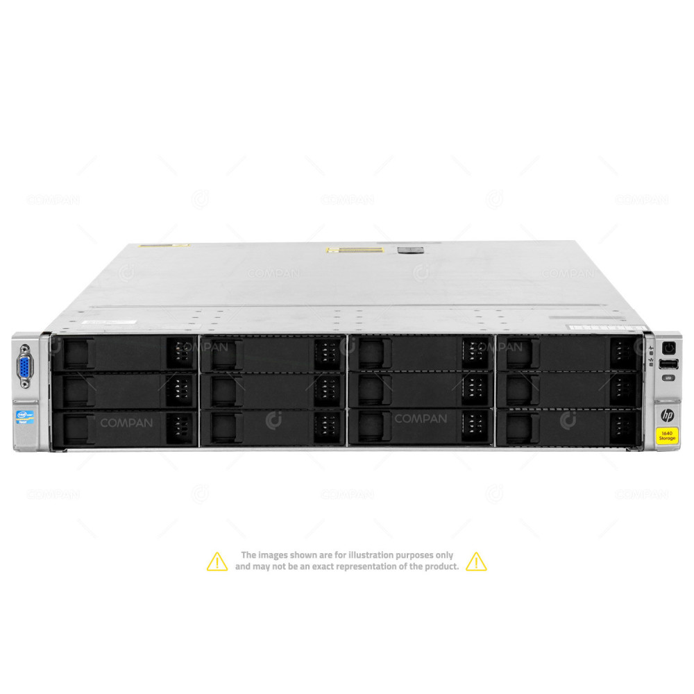 HP STOREEASY 1640 STORAGE  1X INTEL XEON E5-2407 V2 @ 2.40GHZ RAM 16GB(4X 4GB DDR3 4X 1600MHZ ) 12X 2000 GB 2X 300GB (12X SAS 2X SAS)