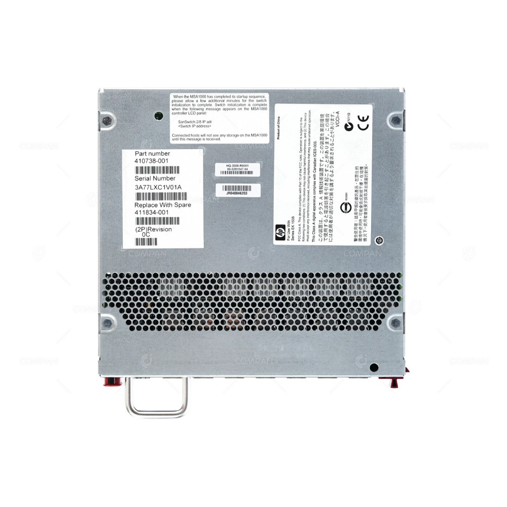 411834-001  HP STORAGEWORKS 8 PORT 2GB FC SAN SWITCH FOR MSA1000 G2