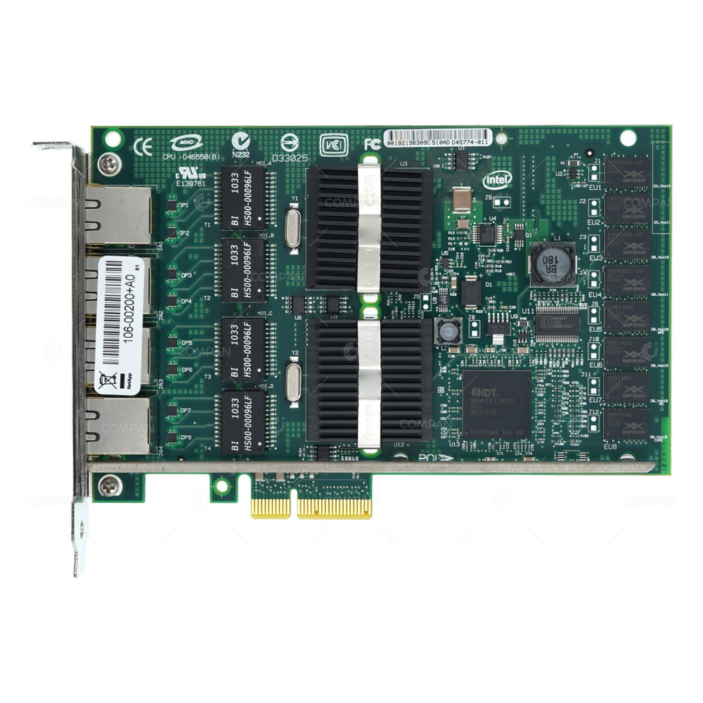 106-00200 / NETAPP QUAD PORT 1GB ETHERNET ADAPTER FOR NETAPP FAS3240, FAS3210