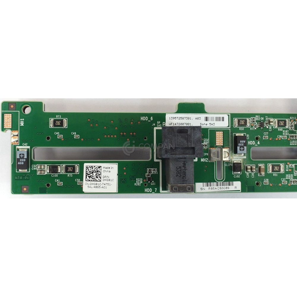 MG81C DELL 8-BAY SAS HDD SFF BACKPLANE FOR R430 R630 0MG81C