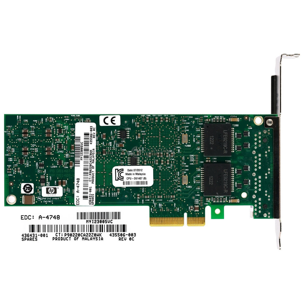436431-001 HP NC364T QUAD PORT GIGABIT ETHERNET ADAPTER PCI-E