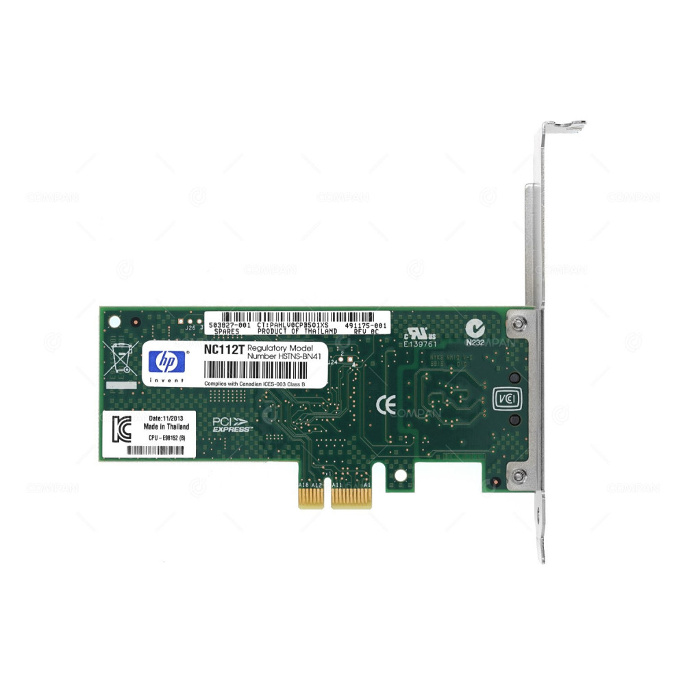 503827-001 HP NC112T GIGABIT SINGLE PORT SERVER ADAPTER PCI-E